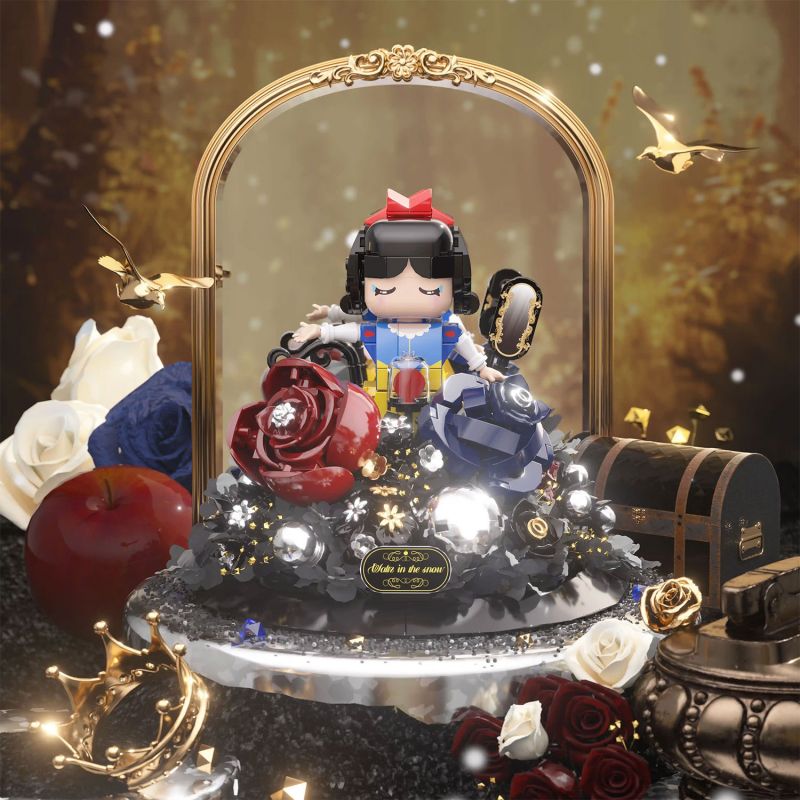 IAMBRICK 30501 NGÔN NGỮ HOA BÍ MẬT ĐIỆU NHẢY TRONG TUYẾT bộ đồ chơi xếp lắp ráp ghép mô hình Arts & Crafts THE LANGUAGE OF SECRET FLOWER