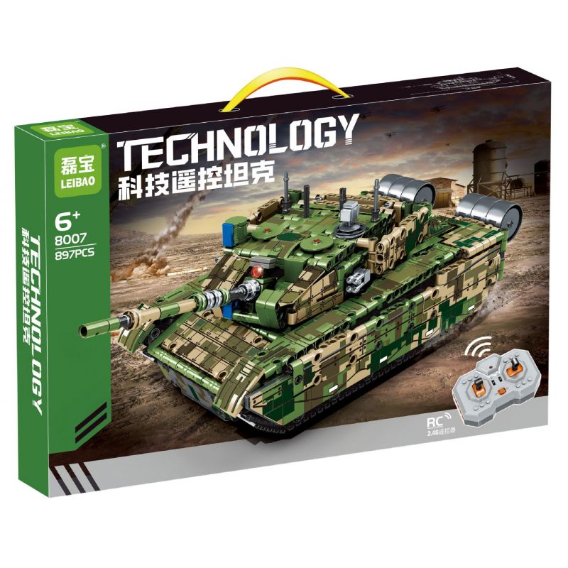 LEIBAO 8007 non Lego BỂ CÔNG NGHỆ ĐIỀU KHIỂN TỪ XA bộ đồ chơi xếp lắp ráp ghép mô hình Military Army Quân Sự Bộ Đội 897 khối