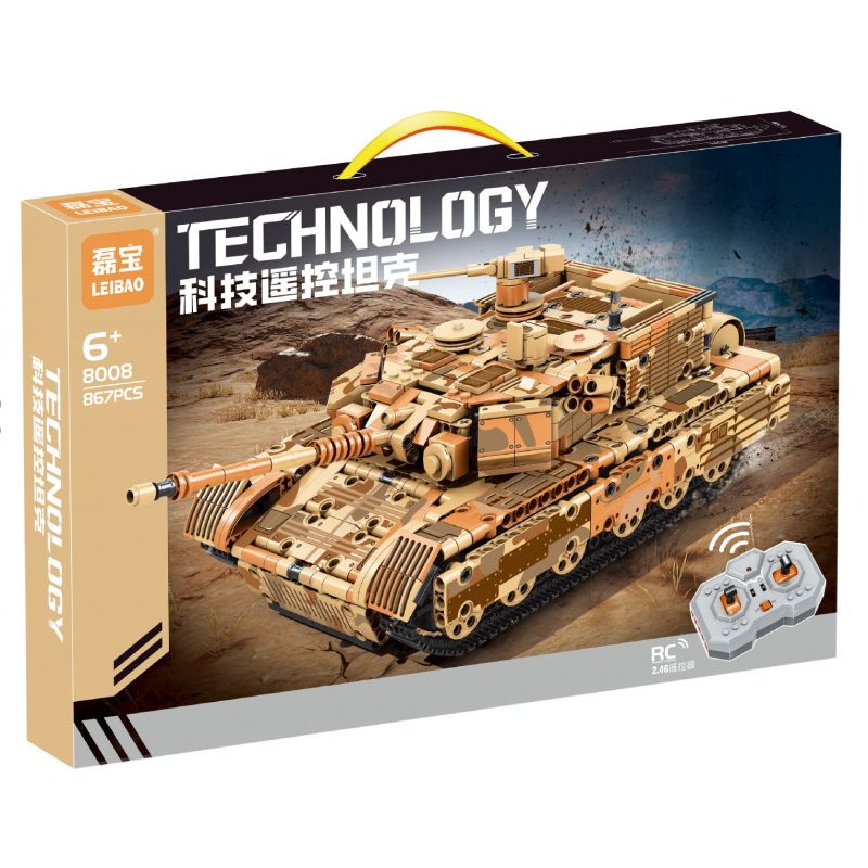 LEIBAO 8008 non Lego BỂ CÔNG NGHỆ ĐIỀU KHIỂN TỪ XA bộ đồ chơi xếp lắp ráp ghép mô hình Military Army Quân Sự Bộ Đội 867 khối