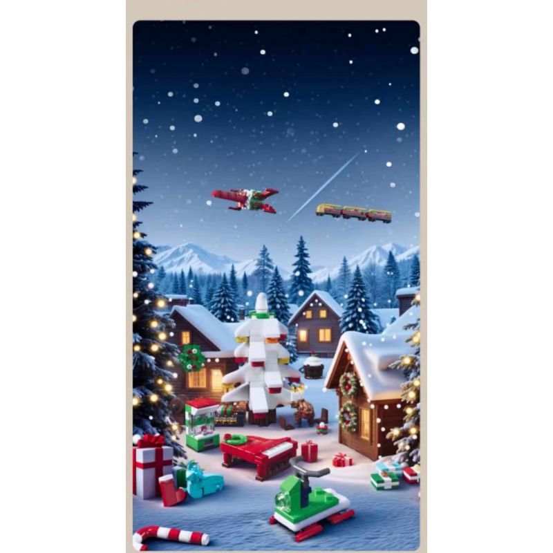 MouldKing 10164 Mould King 10164 LỊCH ĐẾM NGƯỢC GIÁNG SINH BLIND BOX POKE FUN bộ đồ chơi xếp lắp ráp ghép mô hình Creator Sáng Tạo 694 khối