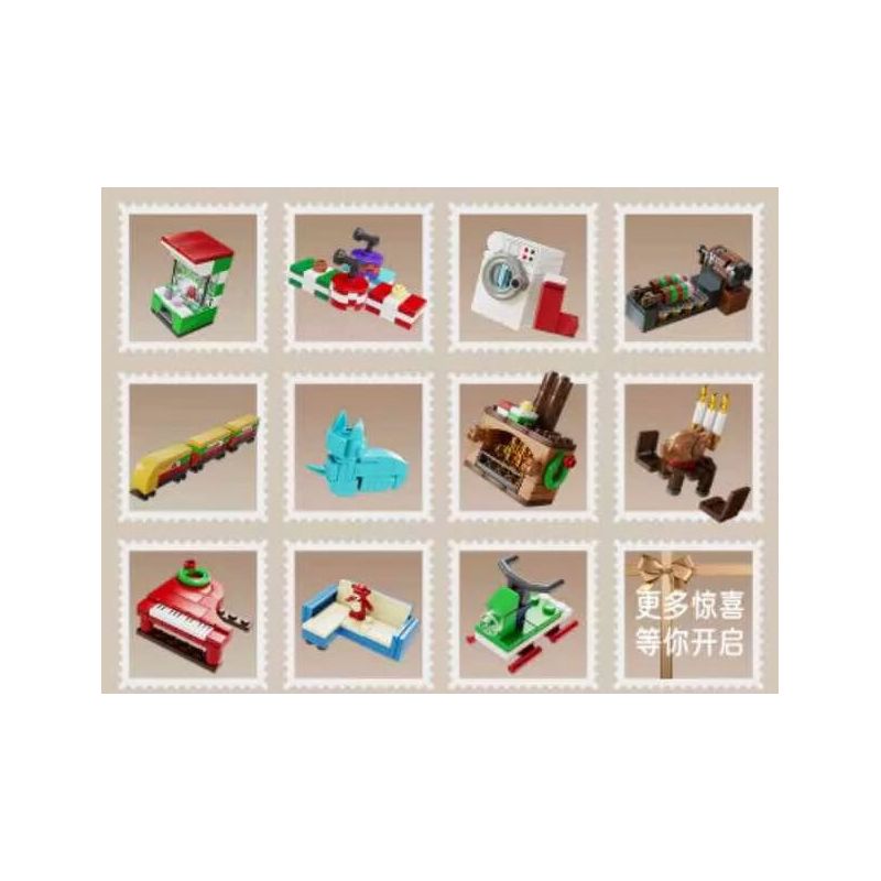 MouldKing 10165 Mould King 10165 LỊCH ĐẾM NGƯỢC GIÁNG SINH BLIND BOX POKE FUN bộ đồ chơi xếp lắp ráp ghép mô hình Creator Sáng Tạo 725 khối