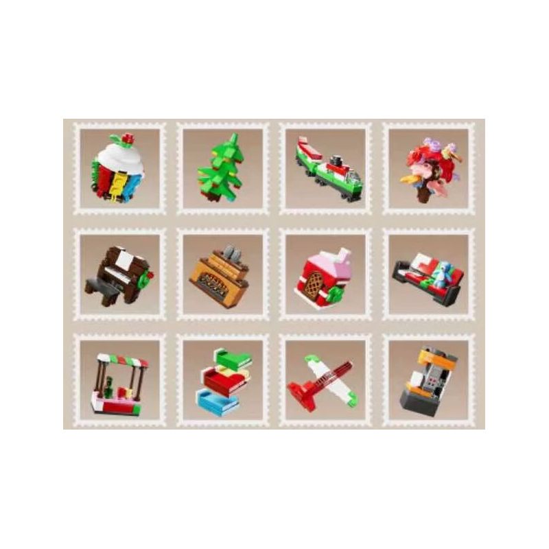 MouldKing 10165 Mould King 10165 LỊCH ĐẾM NGƯỢC GIÁNG SINH BLIND BOX POKE FUN bộ đồ chơi xếp lắp ráp ghép mô hình Creator Sáng Tạo 725 khối