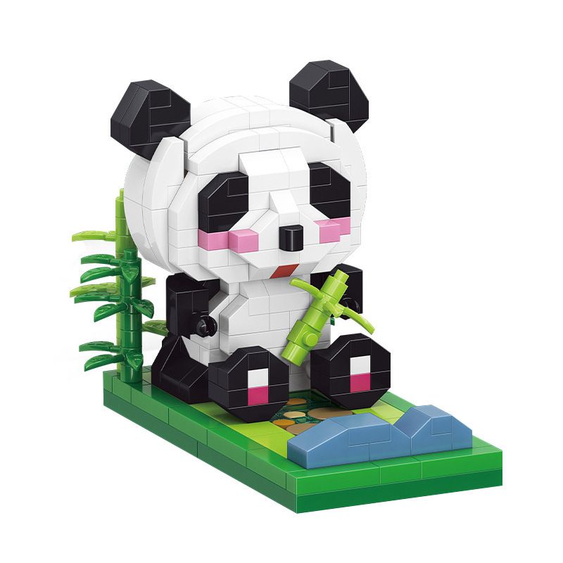 MOYU BLOCK MY93013 93013 non Lego GIÁ ĐỠ TRANG TRÍ GẤU TRÚC TRE bộ đồ chơi xếp lắp ráp ghép mô hình Gear PANDA STAND Đồ Lắp Ghép 339 khối