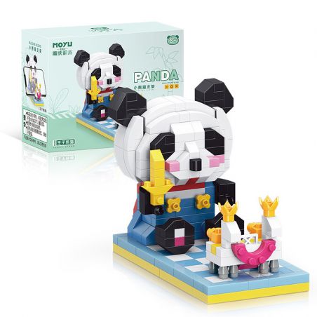 MOYU BLOCK MY93015 93015 GIÁ ĐỠ ĐỒ TRANG TRÍ HÌNH GẤU TRÚC HOÀNG TỬ bộ đồ chơi xếp lắp ráp ghép mô hình Gear PANDA STAND Đồ Lắp Ghép 354 khối