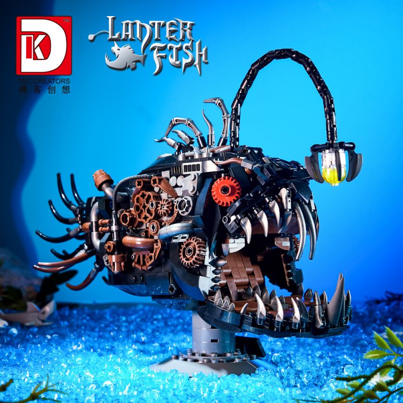 DK 7042 CÁ ĐÈN LỒNG CƠ KHÍ bộ đồ chơi xếp lắp ráp ghép mô hình LANTERN FISH 1038 khối