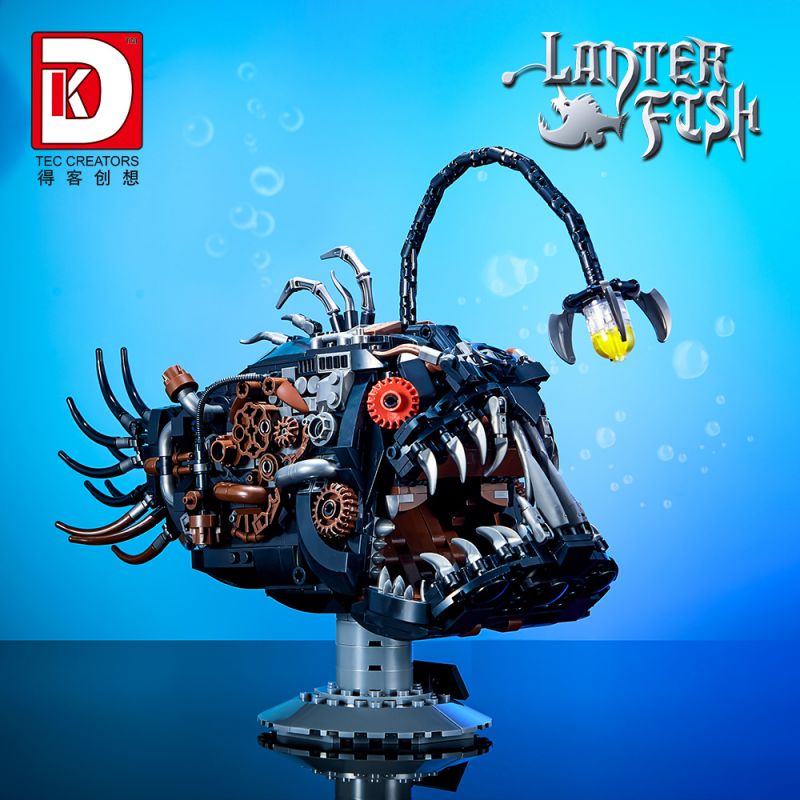 DK 7042 CÁ ĐÈN LỒNG CƠ KHÍ bộ đồ chơi xếp lắp ráp ghép mô hình LANTERN FISH 1038 khối