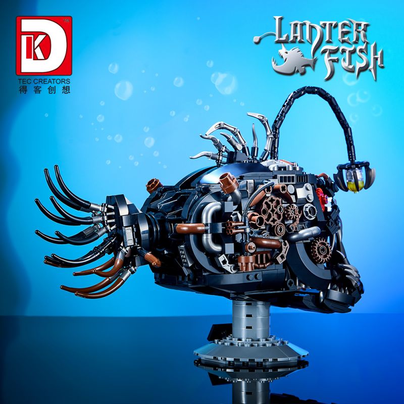 DK 7042 CÁ ĐÈN LỒNG CƠ KHÍ bộ đồ chơi xếp lắp ráp ghép mô hình LANTERN FISH 1038 khối