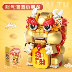 FEMIBOX S44050 44050 CHÚ RỒNG VÀNG NHỎ ĐẦY CỦA CẢI bộ đồ chơi xếp lắp ráp ghép mô hình Arts & Crafts 583 khối