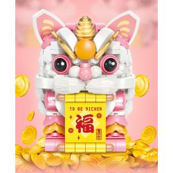 FEMIBOX S44051 44051 CHÚ SƯ TỬ NHỎ DỄ THƯƠNG TRÀN ĐẦY PHƯỚC LÀNH bộ đồ chơi xếp lắp ráp ghép mô hình Arts & Crafts 444 khối