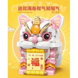 FEMIBOX S44051 44051 CHÚ SƯ TỬ NHỎ DỄ THƯƠNG TRÀN ĐẦY PHƯỚC LÀNH bộ đồ chơi xếp lắp ráp ghép mô hình Arts & Crafts 444 khối