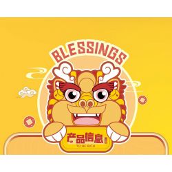 FEMIBOX S44051 44051 CHÚ SƯ TỬ NHỎ DỄ THƯƠNG TRÀN ĐẦY PHƯỚC LÀNH bộ đồ chơi xếp lắp ráp ghép mô hình Arts & Crafts 444 khối