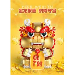 FEMIBOX S44051 44051 CHÚ SƯ TỬ NHỎ DỄ THƯƠNG TRÀN ĐẦY PHƯỚC LÀNH bộ đồ chơi xếp lắp ráp ghép mô hình Arts & Crafts 444 khối