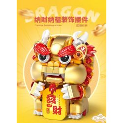 FEMIBOX S44051 44051 CHÚ SƯ TỬ NHỎ DỄ THƯƠNG TRÀN ĐẦY PHƯỚC LÀNH bộ đồ chơi xếp lắp ráp ghép mô hình Arts & Crafts 444 khối