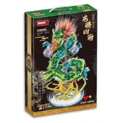 WOMA C0696 0696 RỒNG BAY VƯỢT BIỂN XANH CỦA HOA ĐÔNG bộ đồ chơi xếp lắp ráp ghép mô hình 874 khối