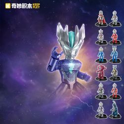 KEEPPLEY 75107 ULTRAMAN PHIÊN BẢN CỔ ĐIỂN 9 BỘ TỨ BÍ ẨN SIÊU ANH HÙNG VÀ NGƯỜI DI CHUYỂN bộ đồ chơi xếp lắp ráp ghép mô hình Movie & Game Phim Và Trò Chơi