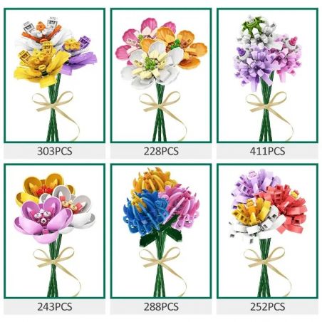 SEMBO 453031 HOA bộ đồ chơi xếp lắp ráp ghép mô hình Creator Sáng Tạo