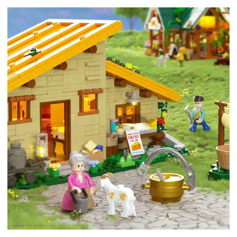LUMIBRICKS FUNWHOLE F9049 9049 PHÒNG TRANG TRẠI PHÔ MAI bộ đồ chơi xếp lắp ráp ghép mô hình City FARM LIFE CHEESE ROOM Thành Phố 867 khối