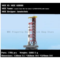 6693 J BRAND J79002 79002 MOC BLOCKS M10003 10003 MorkModel 031003 Mork Model 031003 non  BỆ PHÓNG APOLLO SATURN V bộ đồ chơi xếp lắp ráp ghép mô hình Ideas APOLLO SATURN V LAUNCH UMBILICAL TOWER Ý Tưởng 3561 khối