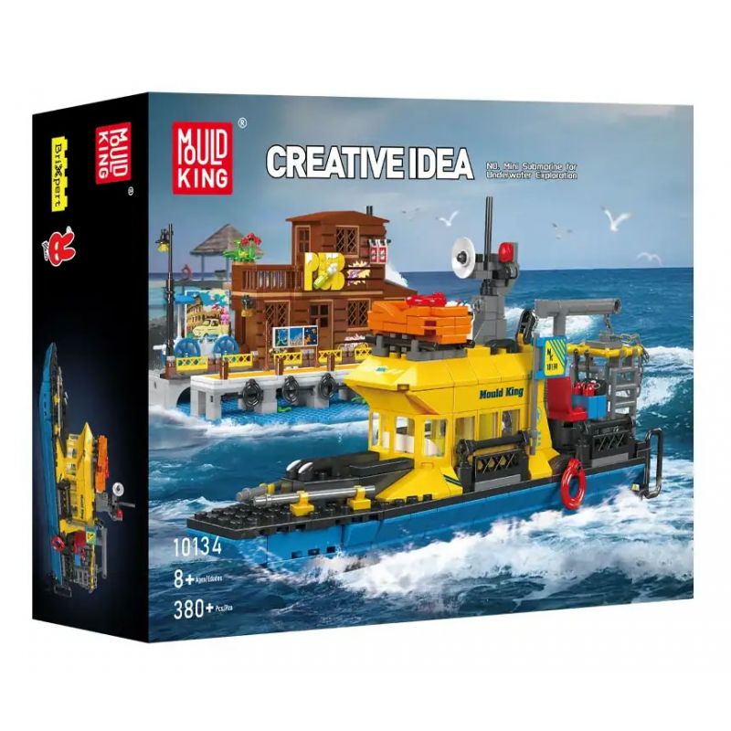 MouldKing 10134 Mould King 10134 TÀU THĂM DÒ DƯỚI NƯỚC bộ đồ chơi xếp lắp ráp ghép mô hình City MINI UNDERWATER EXPLORATION SHIP Thành Phố 380 khối