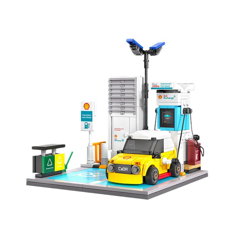 CADA DOUBLEE C66029 66029 non Lego TRẠM SẠC VỎ bộ đồ chơi xếp lắp ráp ghép mô hình City Thành Phố 308 khối