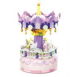 AMERICAN LEAGUE JX099 HỘP NHẠC BĂNG CHUYỀN VUI VẺ bộ đồ chơi xếp lắp ráp ghép mô hình MERRY GO ROUND 456 khối