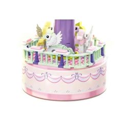 AMERICAN LEAGUE JX099 HỘP NHẠC BĂNG CHUYỀN VUI VẺ bộ đồ chơi xếp lắp ráp ghép mô hình MERRY GO ROUND 456 khối