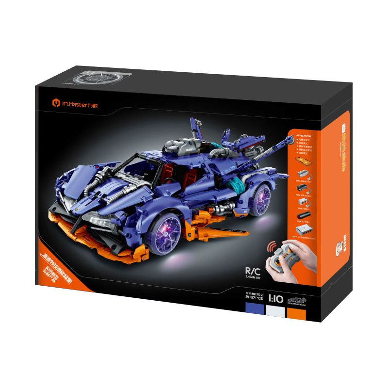 IM.MASTER QIHUI 9830-2 BẬC THẦY VŨ KHÍ SIÊU XE NỔ APOLLO DRIFT tỷ lệ 1:10 bộ đồ chơi xếp lắp ráp ghép mô hình Technic Kỹ Thuật Công Nghệ Cao Mô Hình Phương Tiện 2381 khối