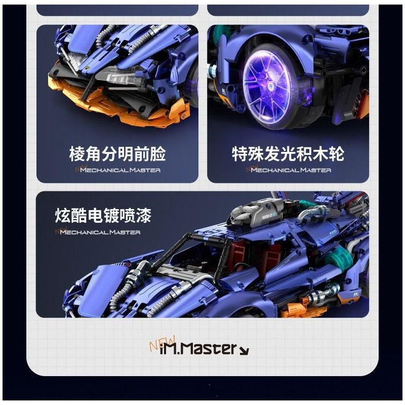 IM.MASTER QIHUI 9830-2 BẬC THẦY VŨ KHÍ SIÊU XE NỔ APOLLO DRIFT tỷ lệ 1:10 bộ đồ chơi xếp lắp ráp ghép mô hình Technic Kỹ Thuật Công Nghệ Cao Mô Hình Phương Tiện 2381 khối