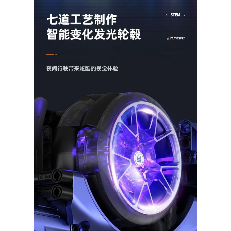 IM.MASTER QIHUI 9830-2 BẬC THẦY VŨ KHÍ SIÊU XE NỔ APOLLO DRIFT tỷ lệ 1:10 bộ đồ chơi xếp lắp ráp ghép mô hình Technic Kỹ Thuật Công Nghệ Cao Mô Hình Phương Tiện 2381 khối