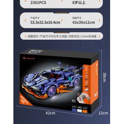 IM.MASTER QIHUI 9830-2 BẬC THẦY VŨ KHÍ SIÊU XE NỔ APOLLO DRIFT tỷ lệ 1:10 bộ đồ chơi xếp lắp ráp ghép mô hình Technic Kỹ Thuật Công Nghệ Cao Mô Hình Phương Tiện 2381 khối