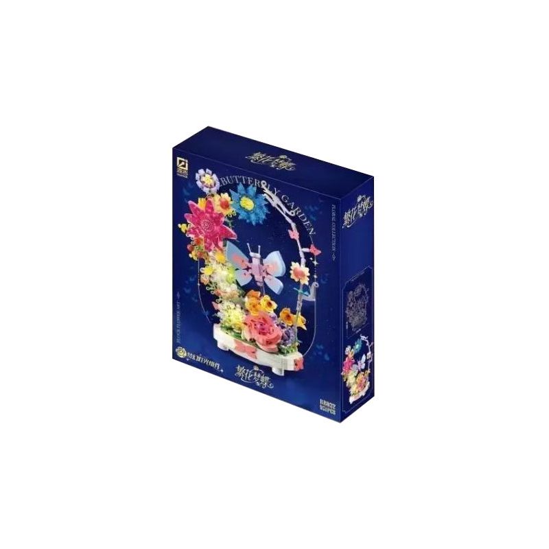 GUANJI BB032 non Lego HOA VÀ GIẤC MƠ CỦA BƯỚM bộ đồ chơi xếp lắp ráp ghép mô hình Arts & Crafts BUTTERFLY GARDEN 951 khối