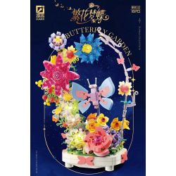 GUANJI BB032 HOA VÀ GIẤC MƠ CỦA BƯỚM bộ đồ chơi xếp lắp ráp ghép mô hình Arts & Crafts BUTTERFLY GARDEN 951 khối