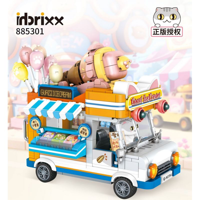 INBRIXX 885301 MỘT NHÓM MÈO XE TẢI HÌNH NÓN CỦA GUAZI bộ đồ chơi xếp lắp ráp ghép mô hình Movie & Game Phim Và Trò Chơi 622 khối