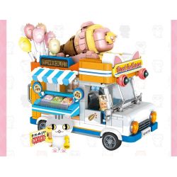 INBRIXX 885301 MỘT NHÓM MÈO XE TẢI HÌNH NÓN CỦA GUAZI bộ đồ chơi xếp lắp ráp ghép mô hình Movie & Game Phim Và Trò Chơi 622 khối