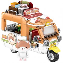 INBRIXX 885302 MỘT NHÓM MÈO XE TẢI TỐC HÀNH CỦA MAHUA bộ đồ chơi xếp lắp ráp ghép mô hình Movie & Game Phim Và Trò Chơi 615 khối