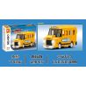 SEMBO 714356 XE BUÝT TRƯỜNG HỌC MÀU VÀNG MÁT MẺ bộ đồ chơi xếp lắp ráp ghép mô hình Racers Đua Tốc Độ 129 khối