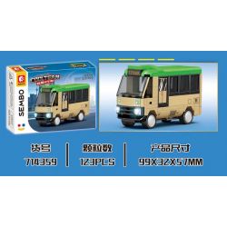 SEMBO 714359 XE BUÝT XANH HẠM ĐỘI MÁT MẺ bộ đồ chơi xếp lắp ráp ghép mô hình Racers Đua Tốc Độ 123 khối