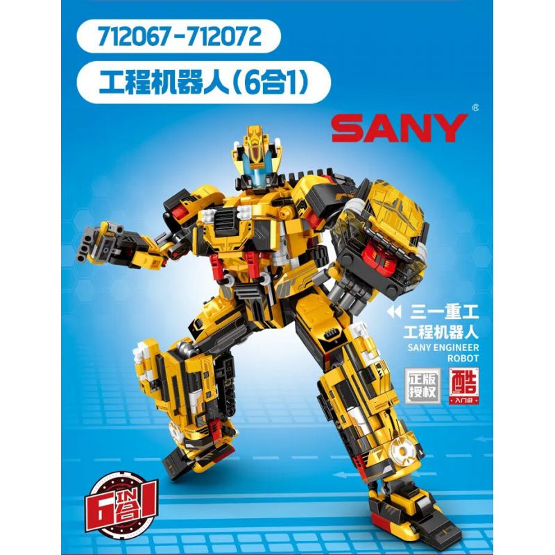SEMBO 712067 712068 712069 712070 712071 712072 SANY HEAVY INDUSTRY 6 TỔ HỢP ROBOT KỸ THUẬT bộ đồ chơi xếp lắp ráp ghép mô hình City Thành Phố 1036 khối