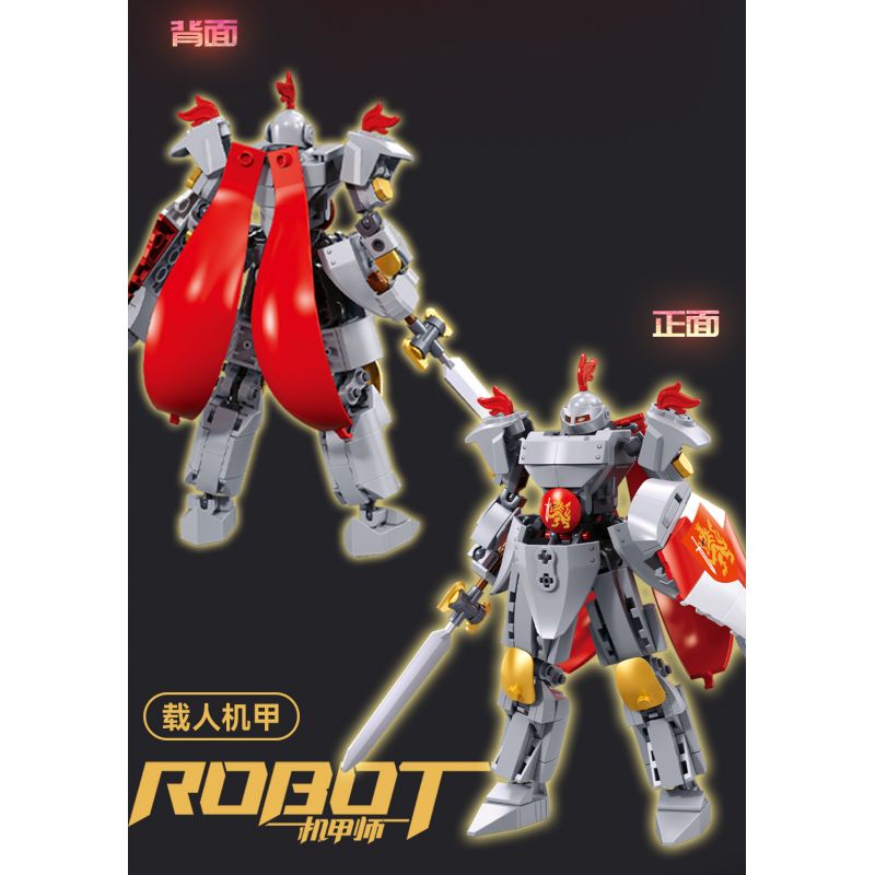 SLUBAN M38-B1309 B1309 1309 M38B1309 38-B1309 BẬC THẦY CƠ KHÍ HIỆP SĨ KIẾM VÀ KHIÊN MECHA CÓ NGƯỜI LÁI bộ đồ chơi xếp lắp ráp ghép mô hình 209 khối