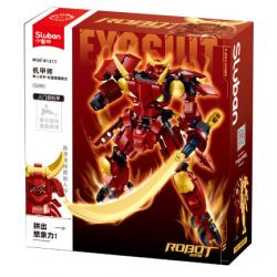 SLUBAN M38-B1311 B1311 1311 M38B1311 38-B1311 BẬC THẦY CƠ KHÍ CHIẾN BINH MA THIẾT GIÁP HOA SEN ĐỎ CÓ NGƯỜI LÁI MECHA bộ đồ chơi xếp lắp ráp ghép mô hình 236 khối