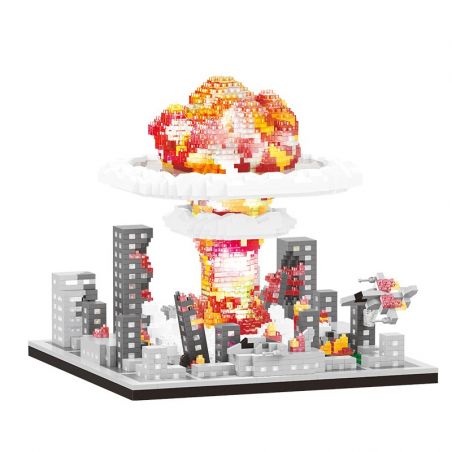 BALODY 16292 ĐÁM MÂY HÌNH NẤM BOM HẠT NHÂN bộ đồ chơi xếp lắp ráp ghép mô hình Creator Sáng Tạo 3460 khối