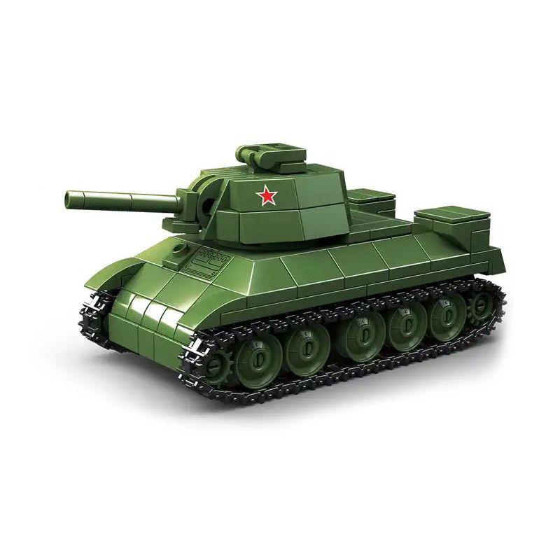 QuanGuan 100297 Quan Guan 100297 non Lego XE TĂNG HẠNG TRUNG T34/76 1943 CỦA LIÊN XÔ bộ đồ chơi xếp lắp ráp ghép mô hình Military Army T34/76[1943] MEDIUM TANK Quân Sự Bộ Đội 415 khối