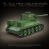 QuanGuan 100297 Quan Guan 100297 XE TĂNG HẠNG TRUNG T34/76 1943 CỦA LIÊN XÔ bộ đồ chơi xếp lắp ráp ghép mô hình Military Army T34/76[1943] MEDIUM TANK Quân Sự Bộ Đội 415 khối