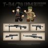 QuanGuan 100297 Quan Guan 100297 XE TĂNG HẠNG TRUNG T34/76 1943 CỦA LIÊN XÔ bộ đồ chơi xếp lắp ráp ghép mô hình Military Army T34/76[1943] MEDIUM TANK Quân Sự Bộ Đội 415 khối