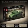 QuanGuan 100297 Quan Guan 100297 XE TĂNG HẠNG TRUNG T34/76 1943 CỦA LIÊN XÔ bộ đồ chơi xếp lắp ráp ghép mô hình Military Army T34/76[1943] MEDIUM TANK Quân Sự Bộ Đội 415 khối
