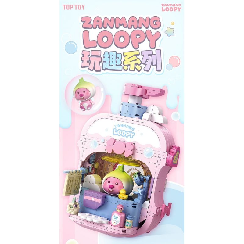 TOP TOY TC2330 2330 ZANMANG LOOPY THÚ VỊ CHÚ GẤU TRÚC LAO VÀO TRANH GIÀNH VÀNG bộ đồ chơi xếp lắp ráp ghép mô hình 380 khối