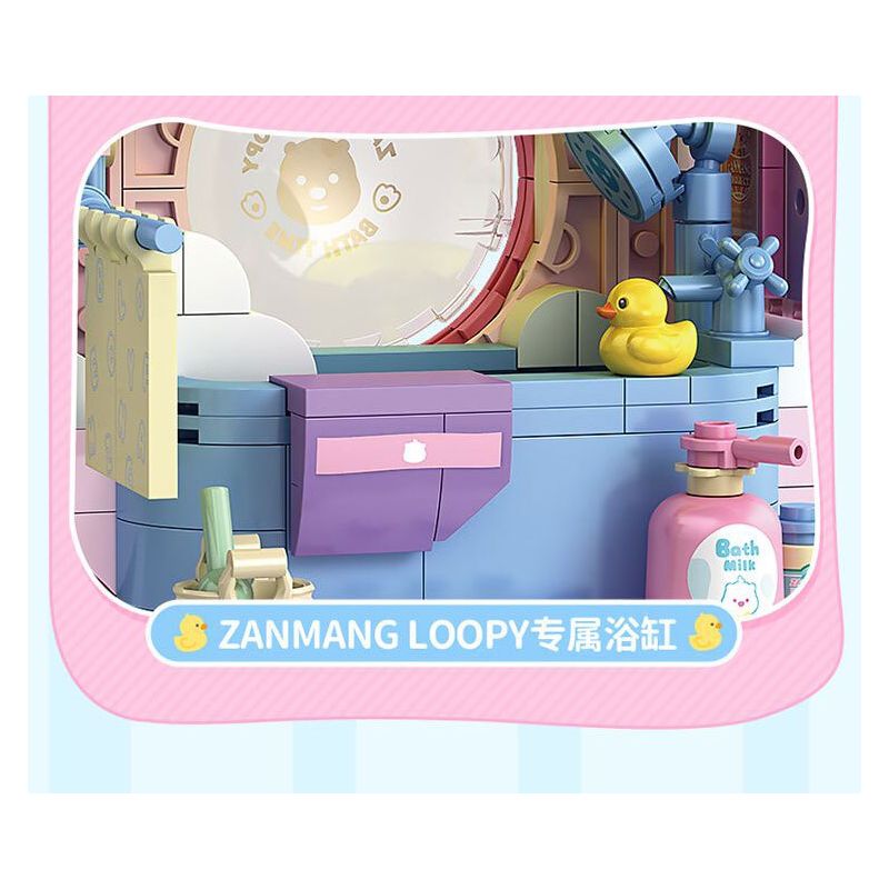 TOP TOY TC2330 2330 ZANMANG LOOPY THÚ VỊ CHÚ GẤU TRÚC LAO VÀO TRANH GIÀNH VÀNG bộ đồ chơi xếp lắp ráp ghép mô hình 380 khối