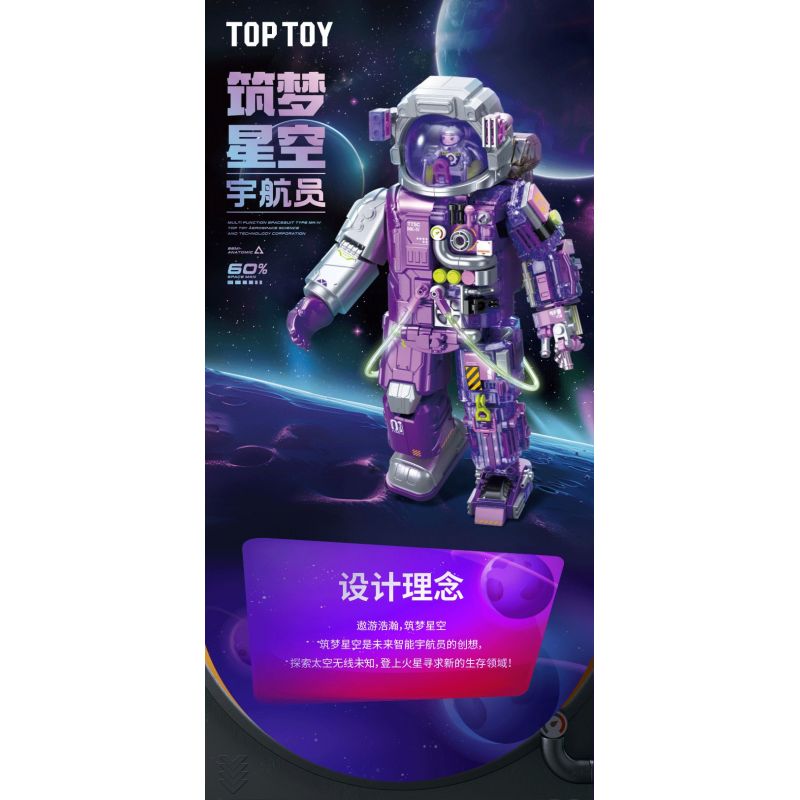 TOP TOY TC1412 1412 PHI HÀNH GIA MƠ VỀ BẦU TRỜI ĐẦY SAO bộ đồ chơi xếp lắp ráp ghép mô hình