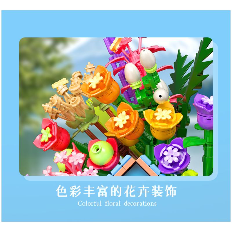 DUOMAIKA D2012 2012 CABIN RỪNG CỦA GẤU bộ đồ chơi xếp lắp ráp ghép mô hình FOREST HOUSE