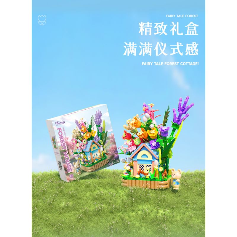 DUOMAIKA D2012 2012 CABIN RỪNG CỦA GẤU bộ đồ chơi xếp lắp ráp ghép mô hình FOREST HOUSE